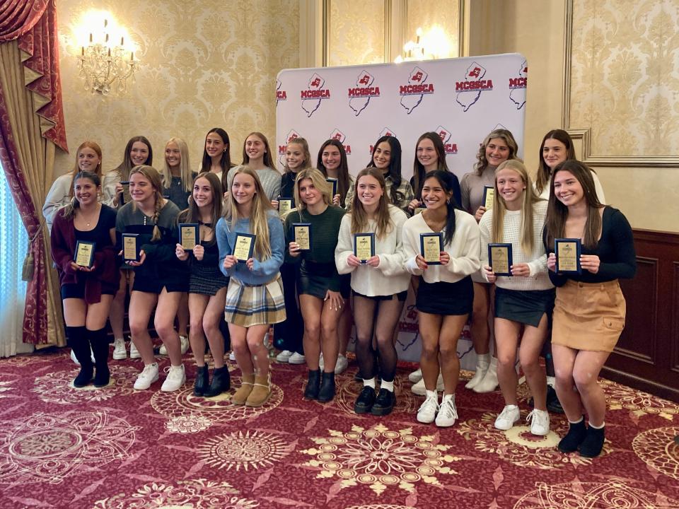 The Morris County Girls Soccer Coaches Association recognized the top 20 players at its annual luncheon on Dec. 5, 2023 at Hanover Manor.