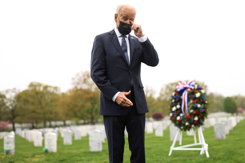 U.S. President Biden visits Section 60 of Arlington National Cemetery in Arlington, Virginia