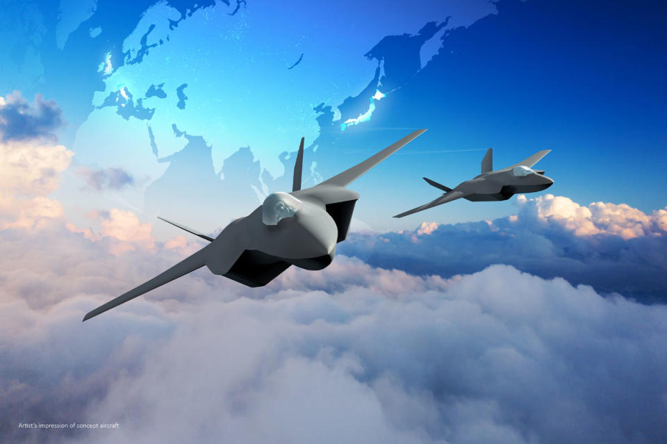 日本防衛省公布「次世代戰機」預想圖。間接證實新戰機將由日本、英國、義大利等3國共同研發。   圖：翻攝mod.go.j