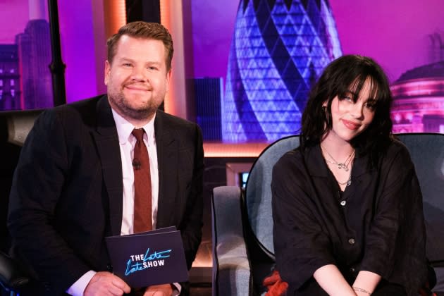 james-corden-billie-eilish-RS-1800 - Credit: Terence Patrick/CBS via Getty Images