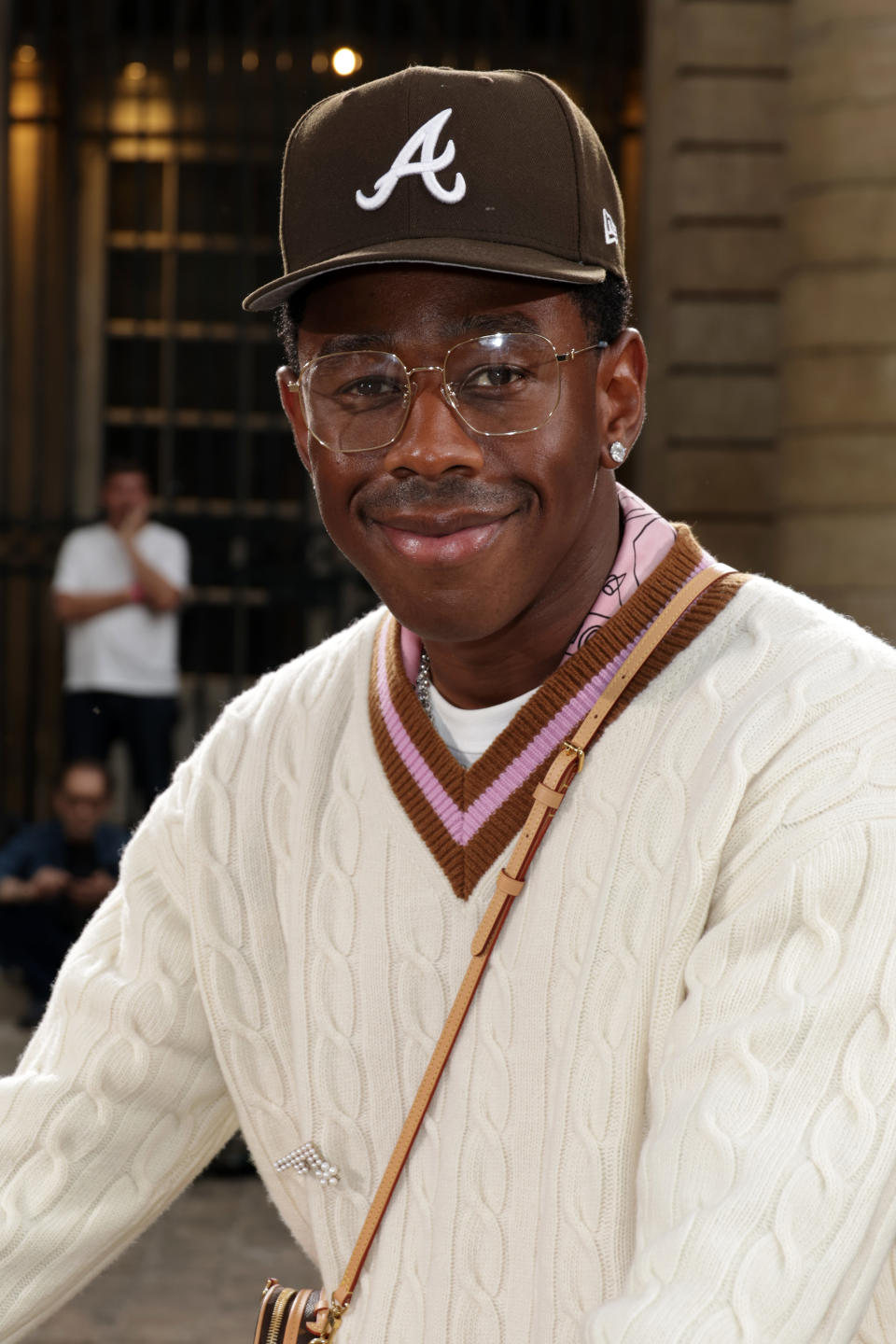 PARIS, FRANCE - JUNE 21: (EDITORIAL USE ONLY - For Non-Editorial use please seek approval from Fashion House) Tyler, the Creator attends the Wales Bonner Menswear Spring/Summer 2024 show as part of Paris Fashion Week on June 21, 2023 in Paris, France. (Photo by Pascal Le Segretain/Getty Images)