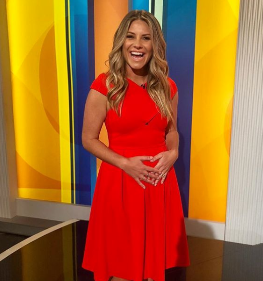 The 34-year-old revealed her growing baby bump. Photo: Instagram/thetodayshow