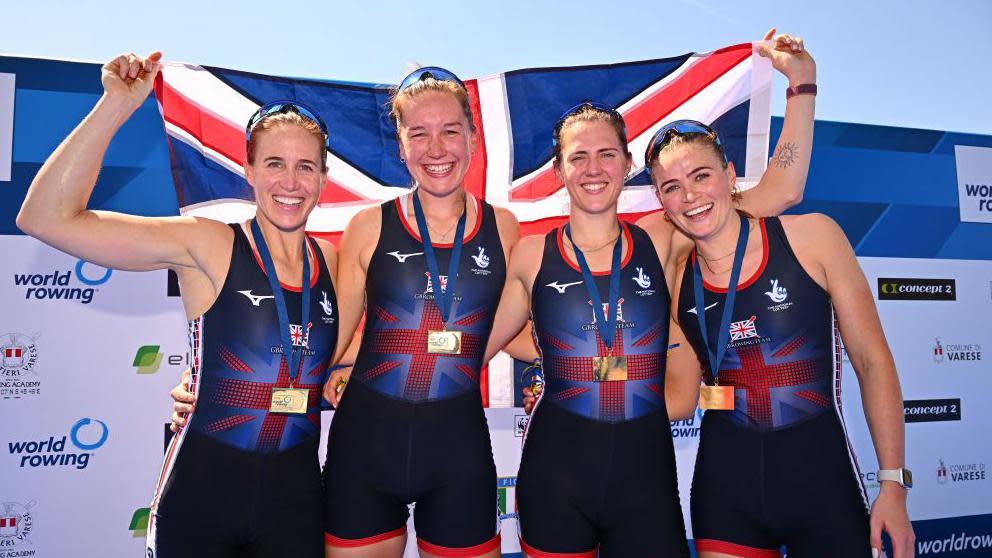 World Cup gold for Helen Glover, Samantha Redgrave, Esmee Booth and Rebecca Shorten