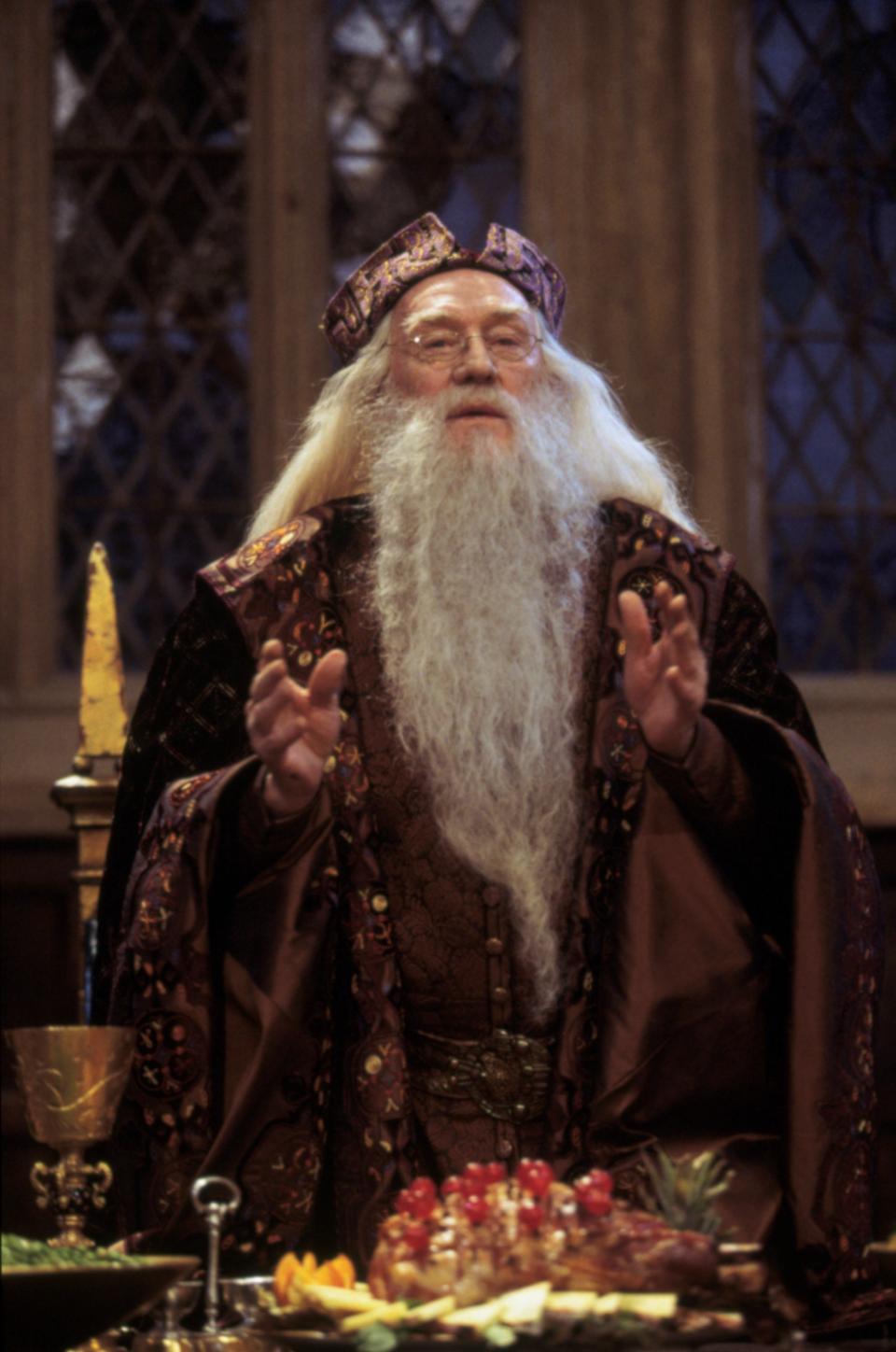 Richard Harris appears in a scene from "Harry Potter and the Sorcerer's Stone." The South Bend Symphony Orchestra will perform John Williams' entire film score live during a screening of the 2001 film Oct. 7 and 8, 2023, at the Morris Performing Arts Center in South Bend.