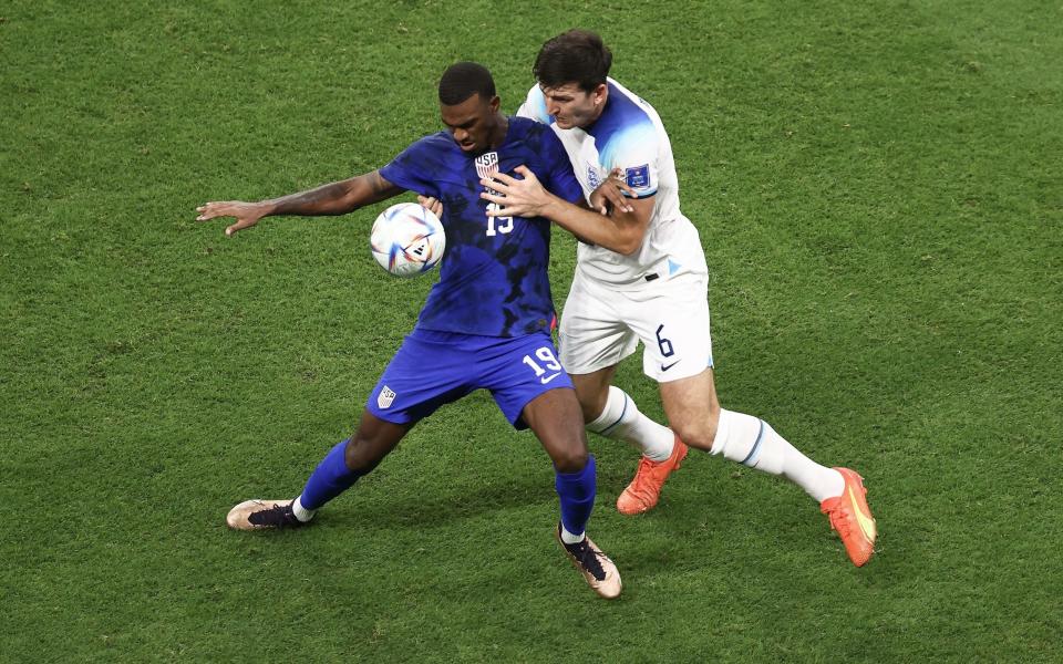 Haji Wright of United States of America and Harry Maguire/World Cup Group B permutations: What England, USA, Wales and Iran need to qualify - GETTY IMAGES