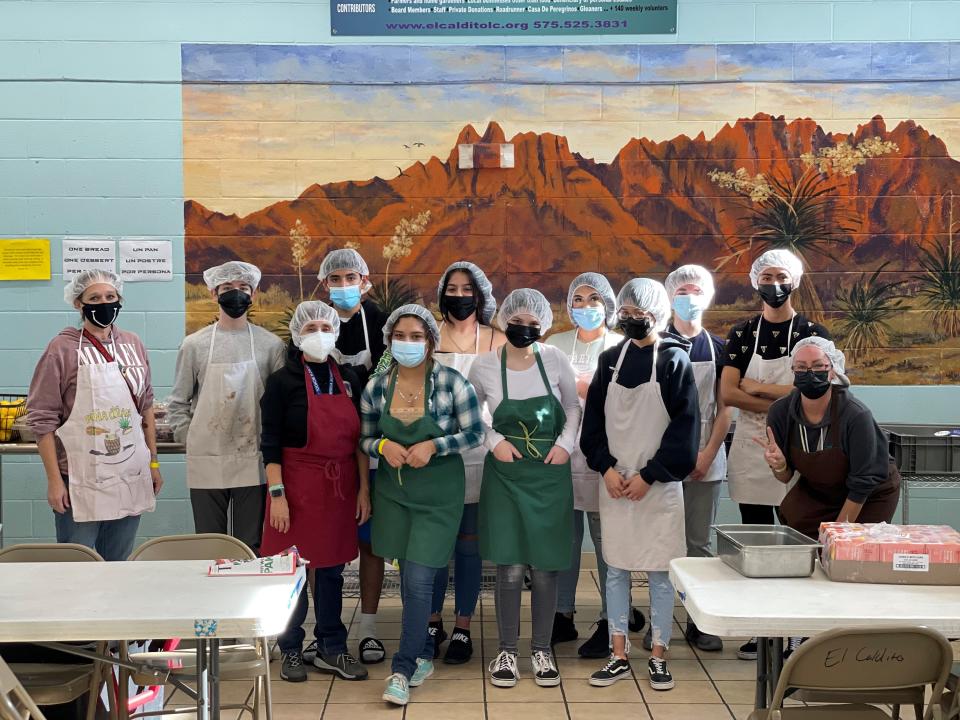 Students from the New America School spent Martin Luther King Jr. Day volunteering at El Caldito Soup Kitchen. About 60 students volunteered at different locations around Las Cruces, which is an annual tradition.