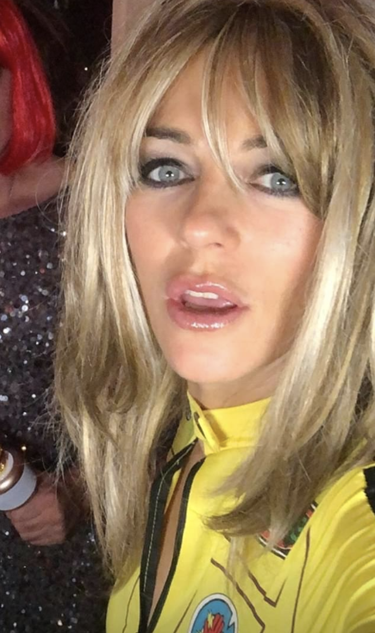 Liz Hurley struck a pose in her Instagram story at the Halloween celebrations. Photo: Instagram/elizabethhurley1/