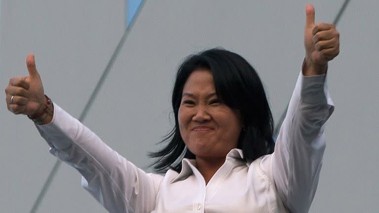 Keiko Fujimori celebra su ventaja