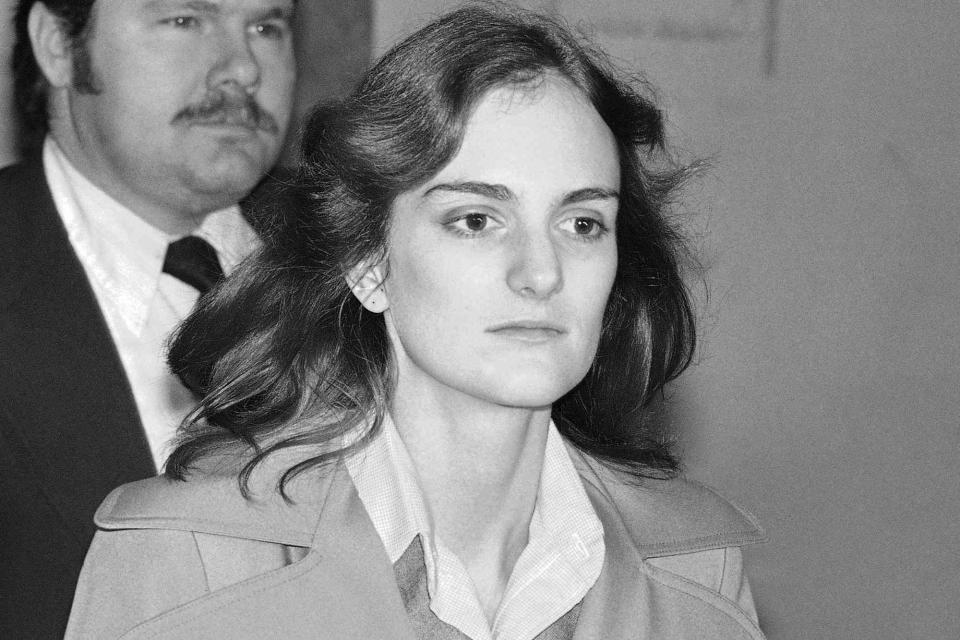 <p>AP Photo</p> Patty Hearst on Feb. 19, 1976