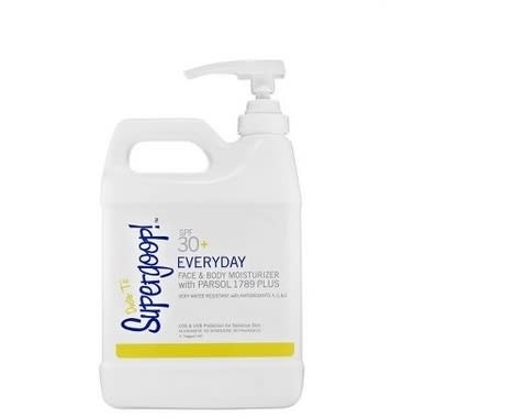 Supergoop SPF 30+ All-Over Everyday UV Pump, $68 for 24 oz, Sephora.com