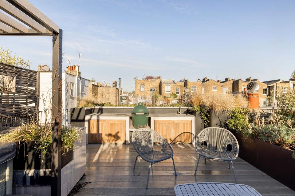 St. Lukes Mews Home in Knotting Hill, modern, contemporary interior with black exterior