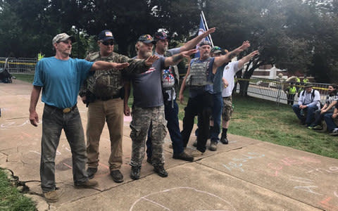 Charlottesville protesters  - Credit: Katie Couric‏ / Twitter 