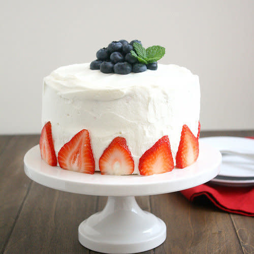 <strong>Get the <a href="http://www.traceysculinaryadventures.com/2012/06/red-white-and-blue-poke-cake.html#.Ucr60D7wKmt" target="_blank">Red, White and Blue Poke Cake recipe</a> from Tracey's Culinary Adventure</strong>