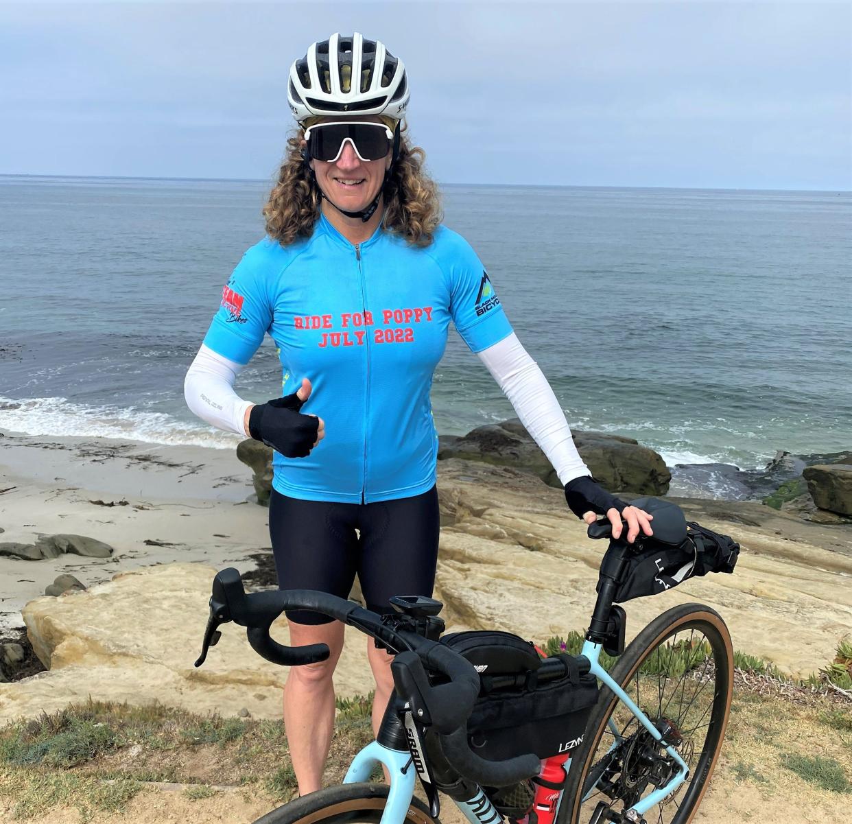 Battle Creek native Nicole Jaeger will start on July 1 on a cross-country trek from California to her hometown as a fundraiser for the Marshall W. Jaeger Head and Neck Cancer Research Fund at the University of Michigan Health Rogel Cancer Center.