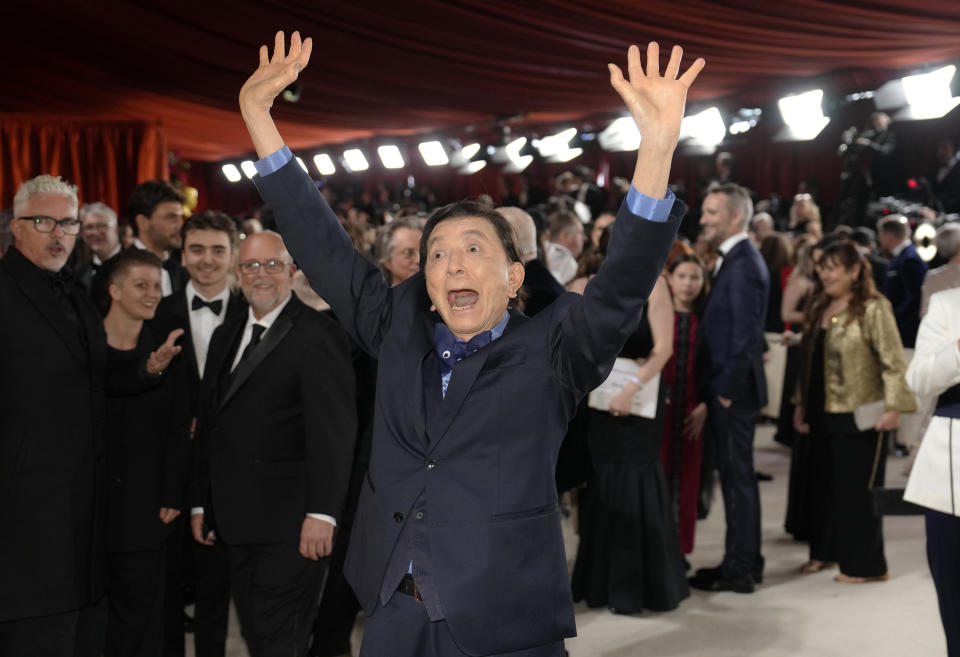 James Hong arrives at the Oscars on Sunday, March 12, 2023, at the Dolby Theatre in Los Angeles. (AP Photo/John Locher)