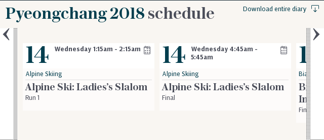 Winter Olympics event plan