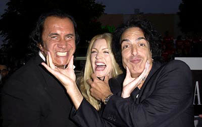 Gene Simmons , Shannon Tweed and Paul Stanley at the Westwood premiere of Warner Brothers' Rock Star