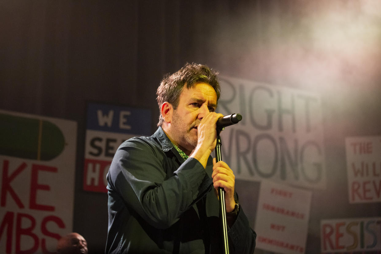 LEEDS, ENGLAND - APRIL 30: Terry Hall of The Specials performs on stage at O2 Academy Leeds on April 30, 2019 in Leeds, England. (Photo by Andrew Benge/Redferns)