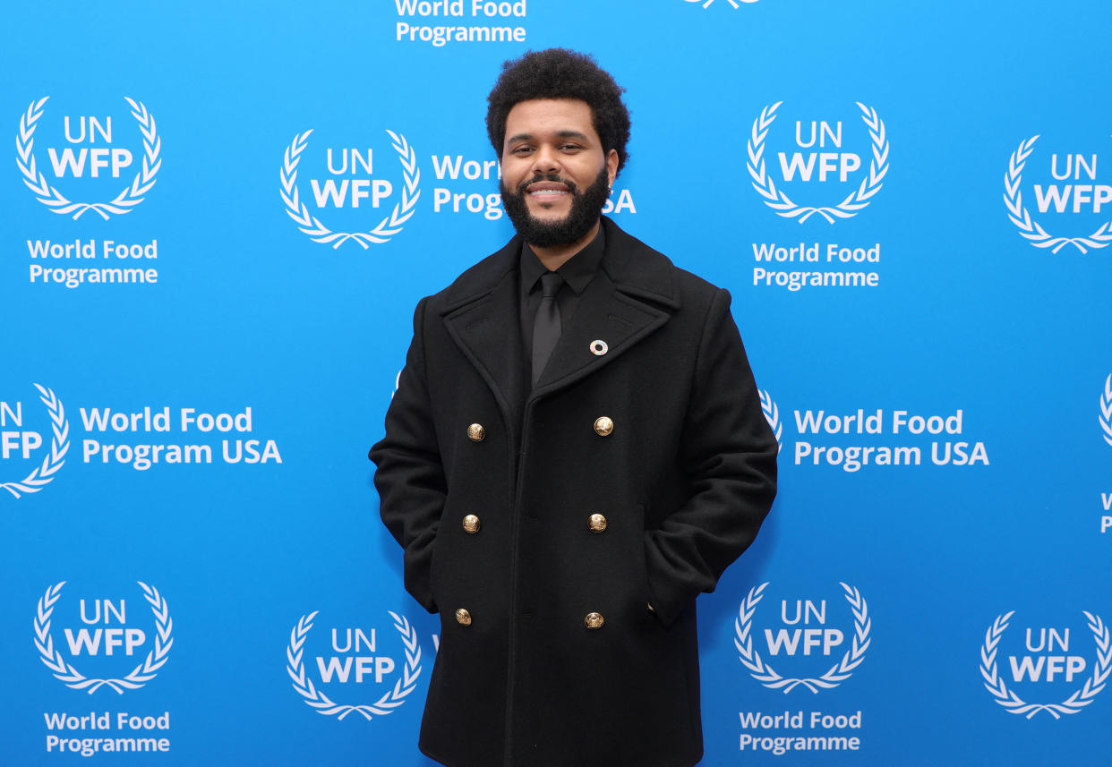 The Weeknd, ici lors d’un évènement organisé par le Programme alimentaire mondial en 2021.