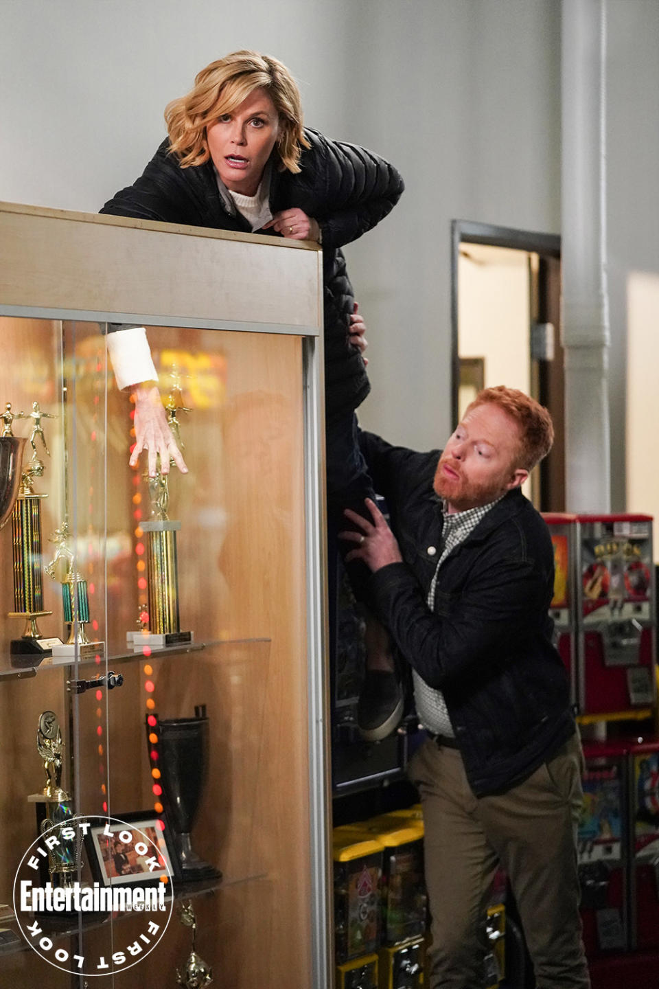 Claire and Mitchell (Jesse Tyler Ferguson) are skating on thin ice