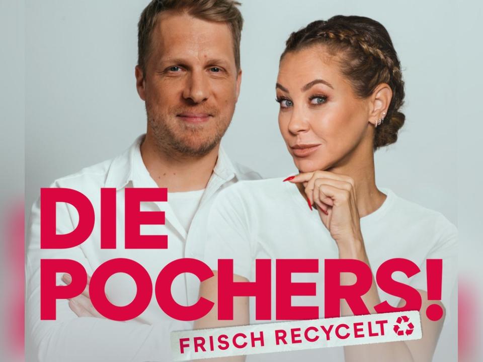 Podcast-Knaller enthüllt: Oliver Pocher macht ab sofort gemeinsame Sache mit seiner Ex-Frau Alessandra Meyer-Wölden. Die Folgen laufen exklusiv bei Podimo. (Bild: Podimo)