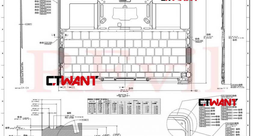 Macbook Air的設計圖遭駭客團體REvil公布在暗網中。（圖／記者柳名耕翻攝）