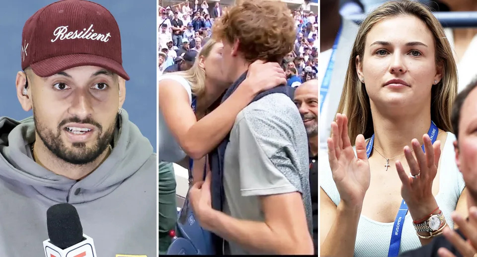 Nick Kyrgios, Jannik Sinner and Anna Kalinskaya.