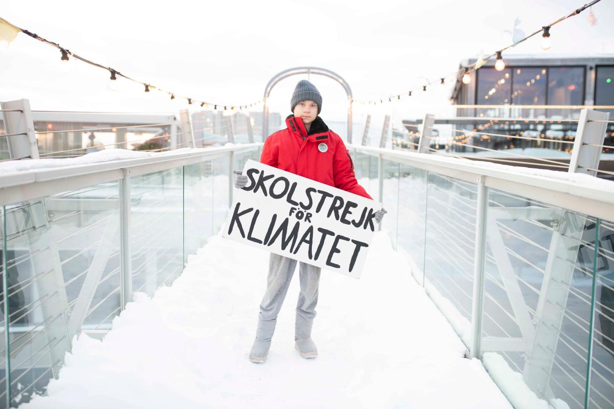 <p>Three years since her first protest, the Swedish schoolgirl is now known worldwide</p> (PA)