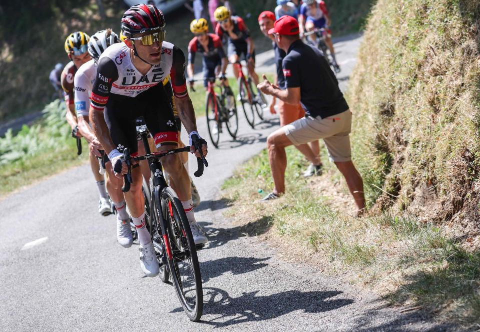 Rafal Majka pictured during yesterday’s stage 17 (AFP via Getty Images)