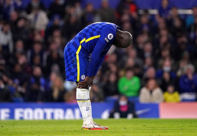 Romelu Lukaku appears dejected