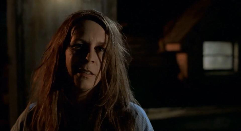 Laurie on the roof of a psychiatric hospital in "Halloween: Resurrection"