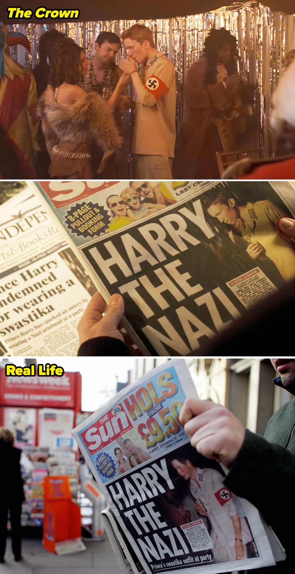 Headlines about Prince Harry's Nazi costume