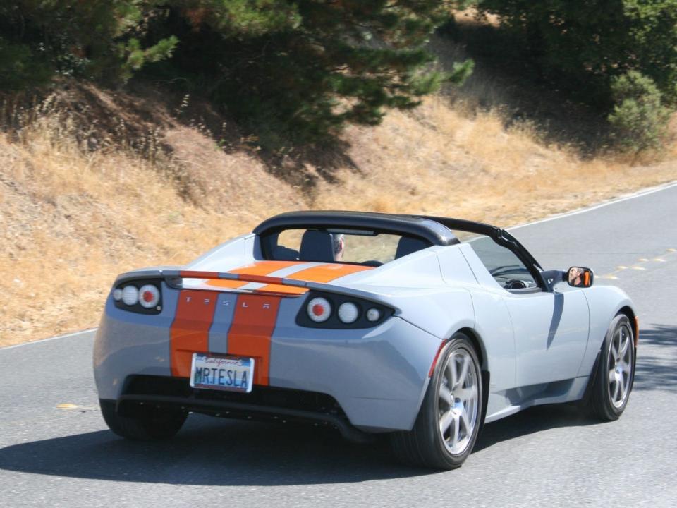 Martin Eberhard in his Tesla Roadster.