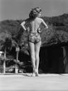 Not originally published in LIFE. Linda Christian in 1945. (Bob Landry—Time & Life Pictures/Getty Images) <br> <br> <a href="http://life.time.com/culture/linda-christian-the-first-bond-girl-photos/#1" rel="nofollow noopener" target="_blank" data-ylk="slk:Click here to see the full collection at LIFE.com;elm:context_link;itc:0;sec:content-canvas" class="link ">Click here to see the full collection at LIFE.com</a>