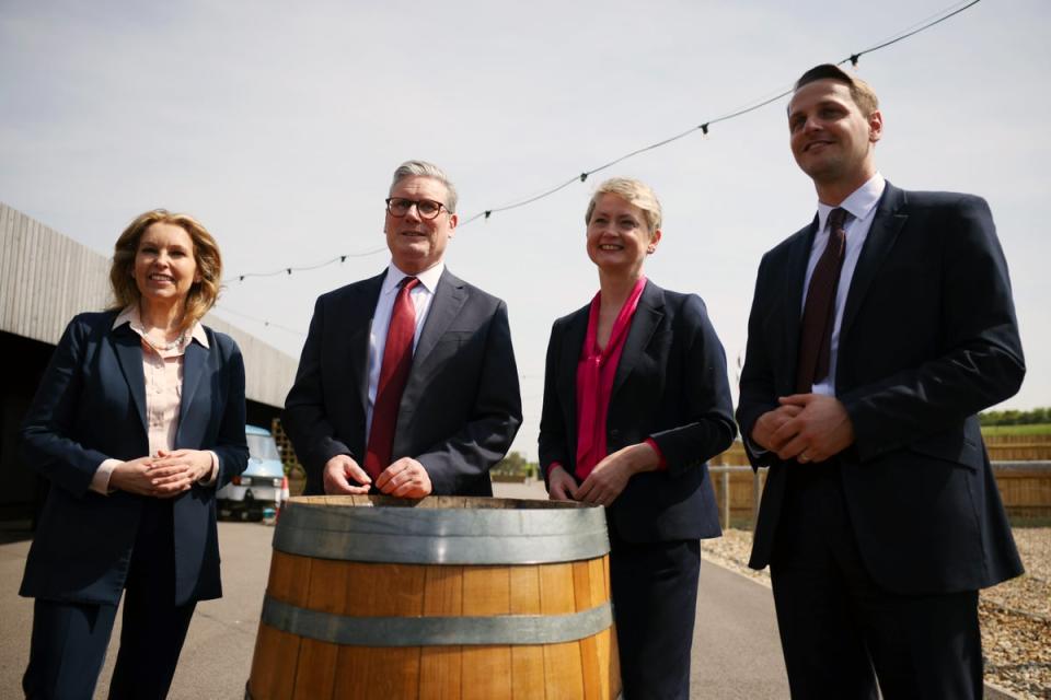 Mike Tapp joined Sir Keir Starmer, Yvette Cooper and Natalie Elphicke to launch Labour’s plans for a new Border Security Command (Getty Images)