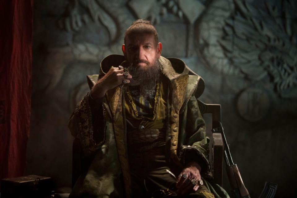 The Mandarin (Ben Kingsley) isn't what he appears to be in 