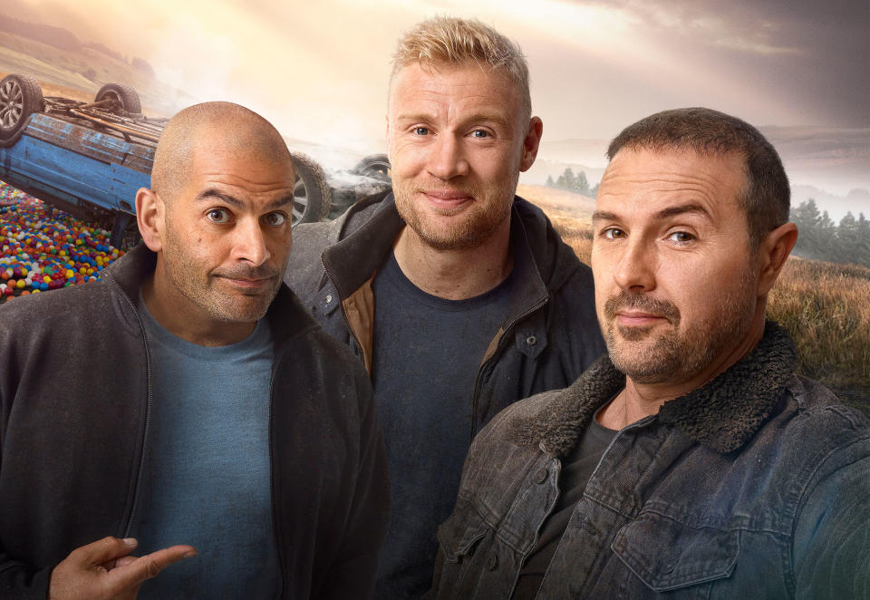 Freddie Flintoff has fronted 'Top Gear' alongside Paddy McGuinness and Chris Harris since 2019. (BBC)