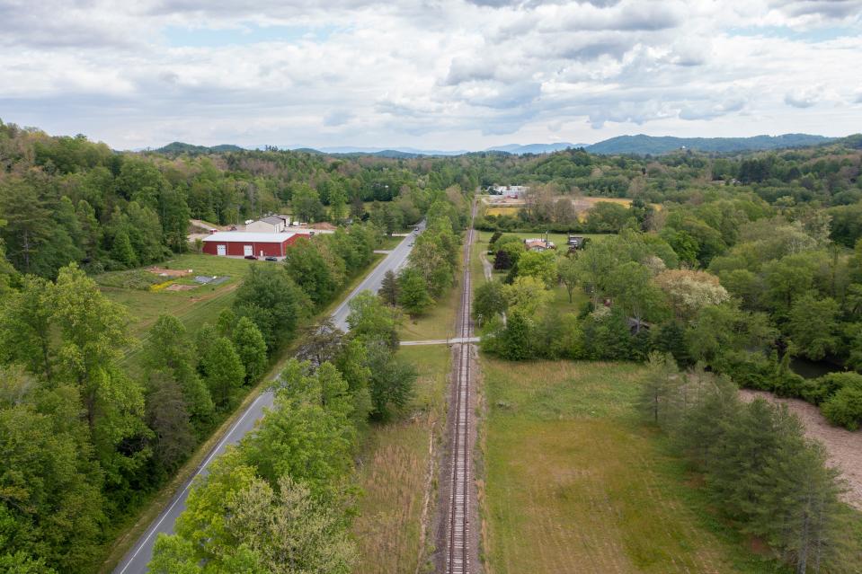 A file photo of the abandoned rail line that will converted into the Ecusta Trail.