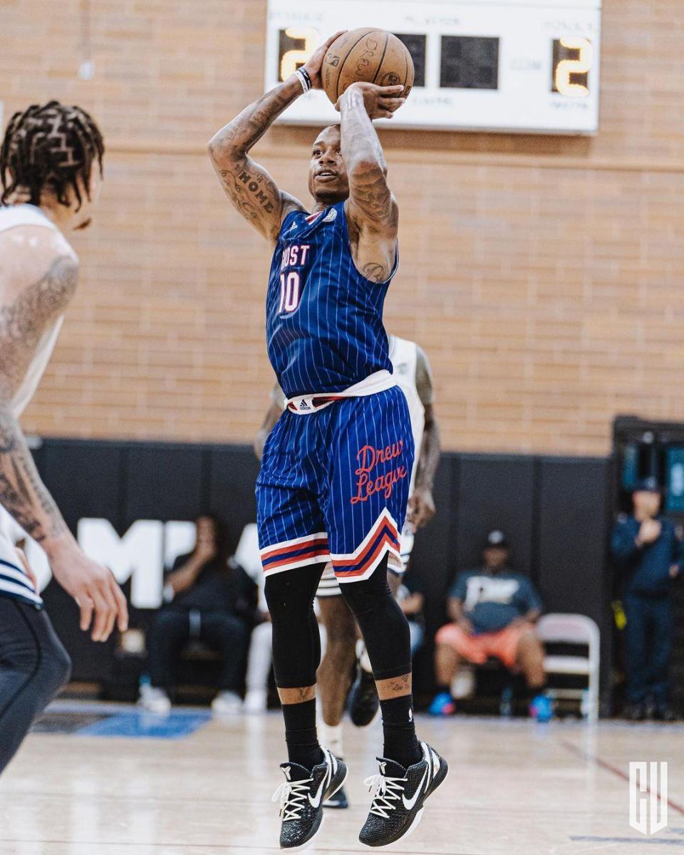 湯瑪斯在祖魯聯賽個人獨得45分。（圖／翻攝自Isaiah Thomas IG）