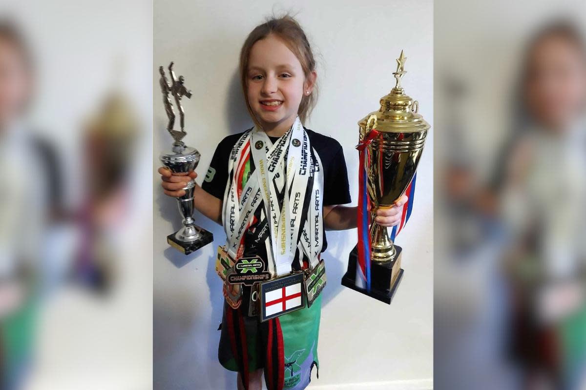 Eight-year-old Tillie has amassed many medals and trophies from her bouts <i>(Image: Richard Bancroft)</i>