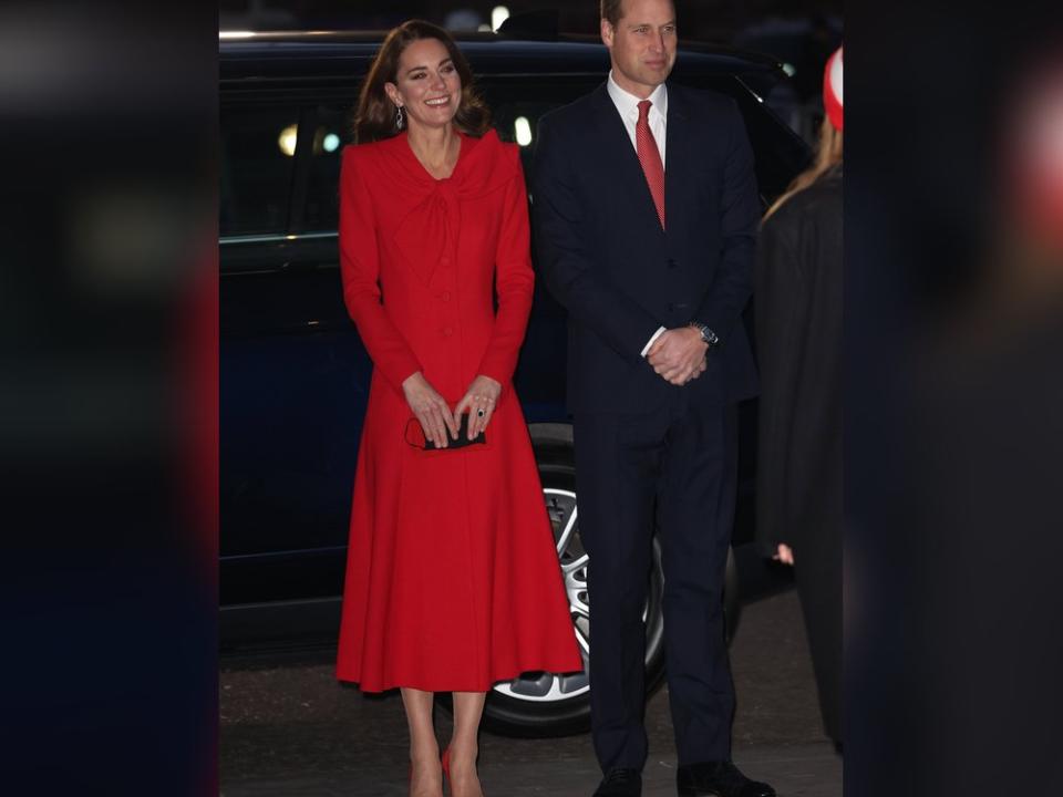 Herzogin Kate und Prinz William auf dem Weg zum Weihnachtskonzert in der Westminster Abbey. (Bild: imago/i Images)