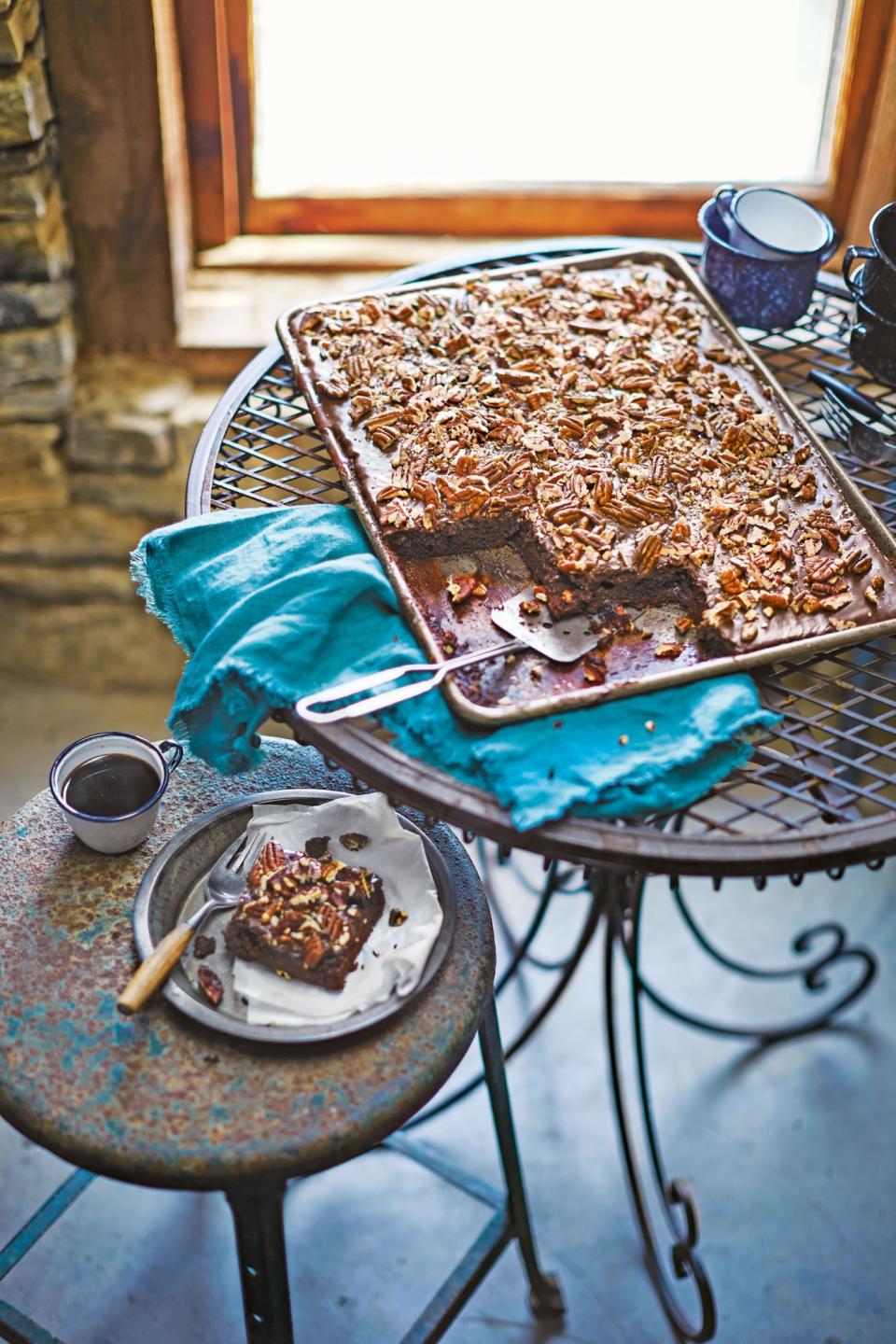 Texas Sheet Cake with Fudge Icing