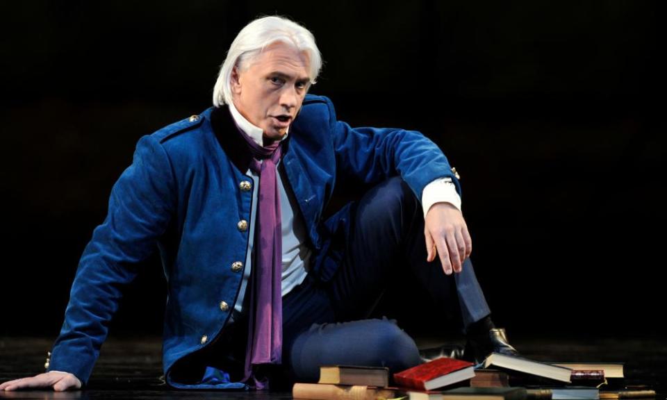 Dmitri Hvorostovsky in the title role of the Royal Opera’s production of Tchaikovsky’s Eugene Onegin in 2015.