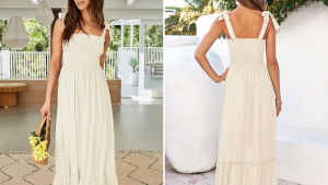 Zesica Boho Spaghetti Strap Maxi Dress