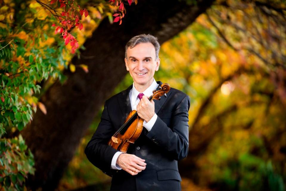 Violinist Gil Shaham, photographed at Central Park in New York, will perform with the Kansas City Symphony in October. Chris Lee