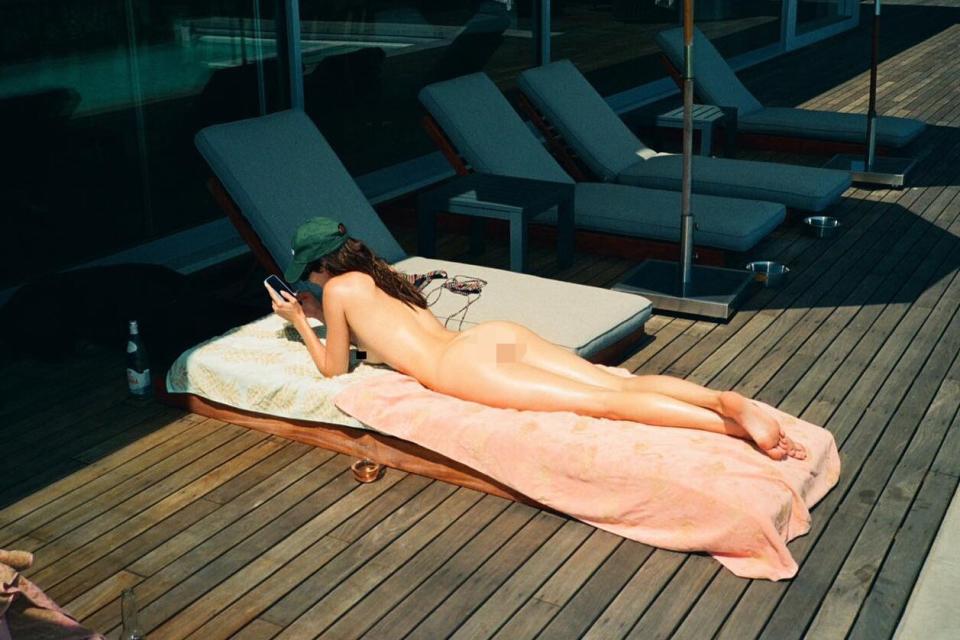 Cheeky! Kendall Jenner Shares Snap of Herself Sunbathing Completely Nude. https://www.instagram.com/p/CfR0Oguv1ZO/