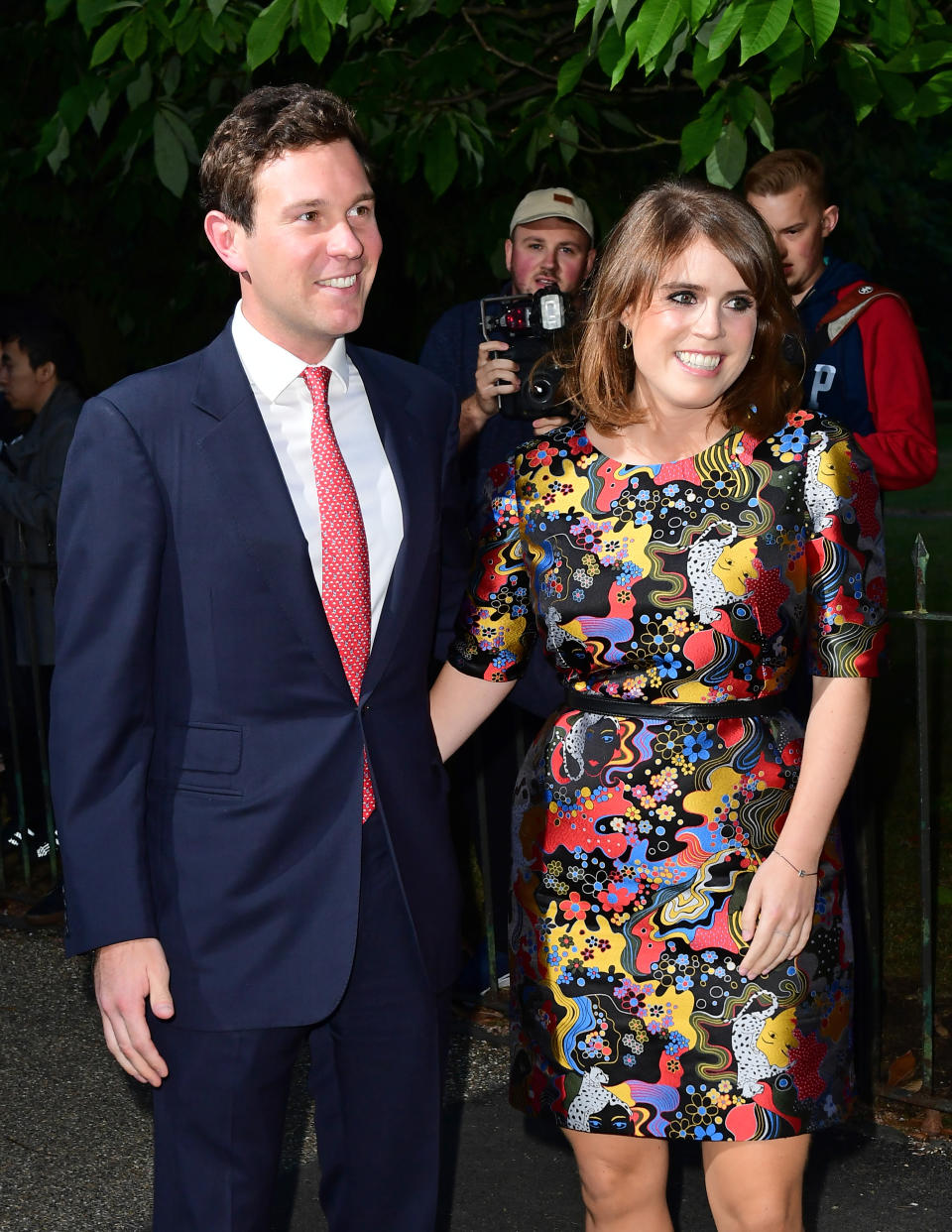 Jack Brooksbank and Princess Eugenie of York attending the Serpentine Summer Party 2017. (Ian West/PA Wire)