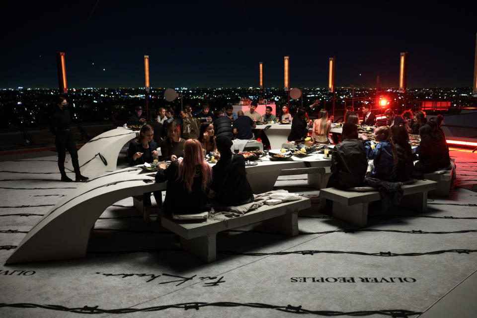 The dinner was held atop a helipad on Wilshire Boulevard. - Credit: Zack Whitford/BFA.com