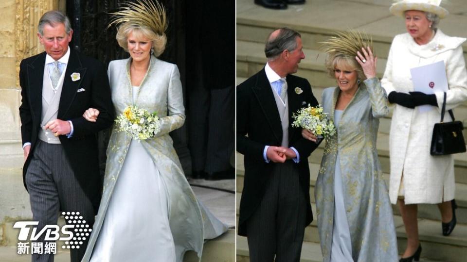 兩人在2005年成婚，女王也出席儀式。（圖／達志影像美聯社）