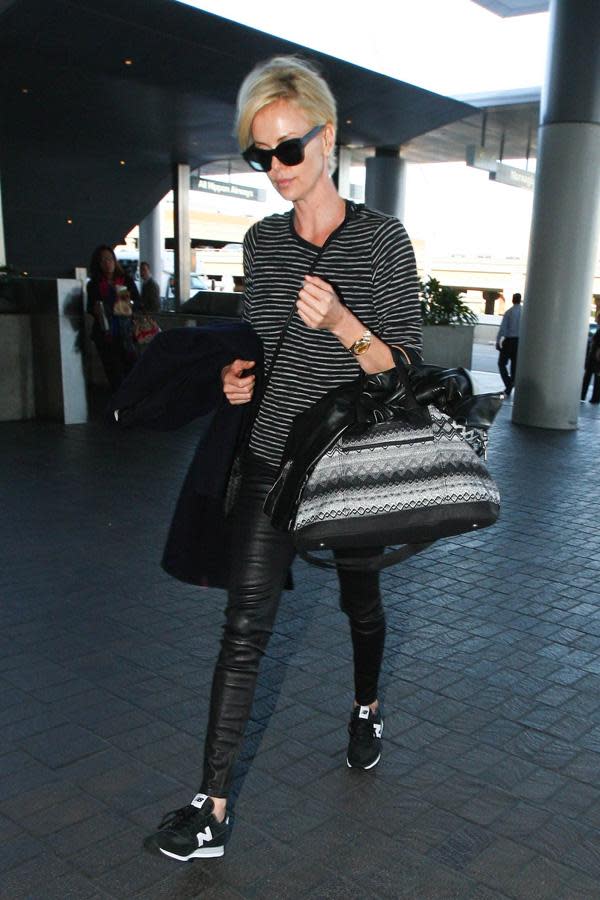 <b>6. Charlize Theron:</b> "What is so wonderful about her personal travel style is she keeps it neutral and stylish," says Saltzman of the Oscar-winners style. "In an airport you would take a triple take thinking, 'Wow, she is so beautiful' without realising who she is at first."